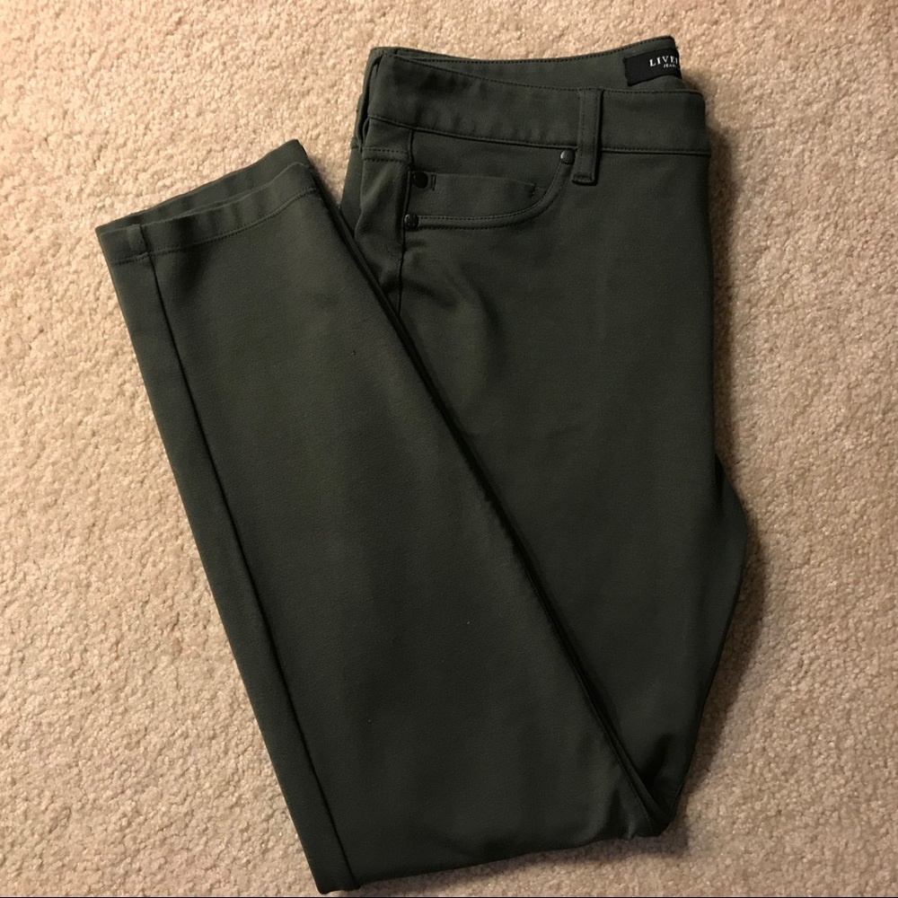 Liverpool Madonna Skinny Jegging- Olive Black